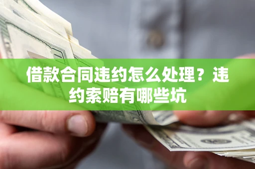 武汉借款合同违约怎么处理？违约索赔有哪些坑