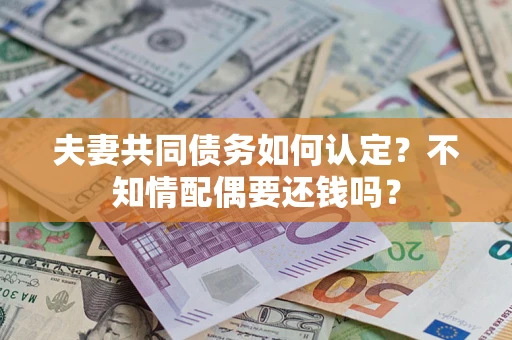 武汉夫妻共同债务如何认定？不知情配偶要还钱吗？