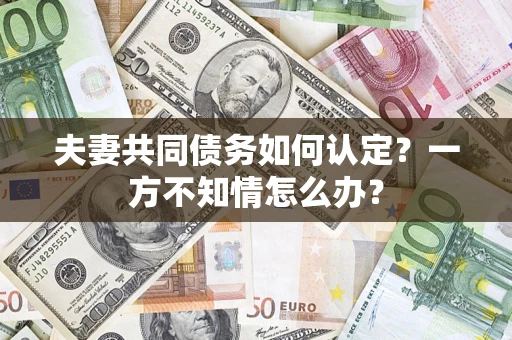 武汉夫妻共同债务如何认定？一方不知情怎么办？