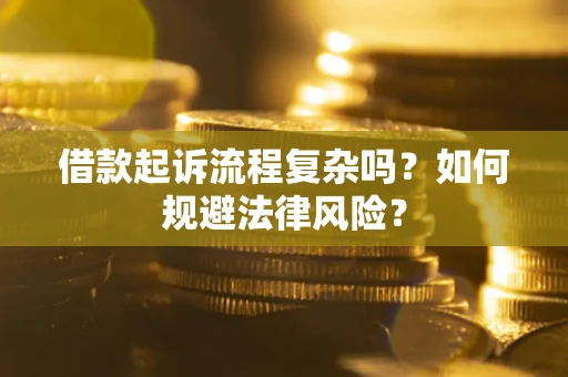武汉借款起诉流程复杂吗？如何规避法律风险？