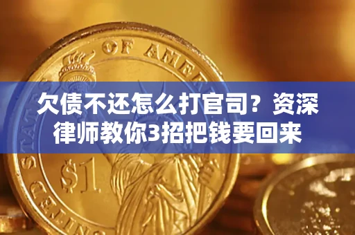 武汉欠债不还怎么打官司？资深律师教你3招把钱要回来