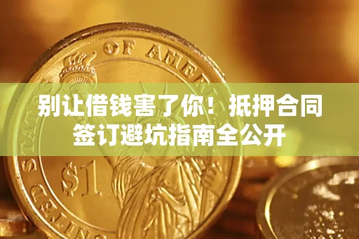 武汉别让借钱害了你！抵押合同签订避坑指南全公开
